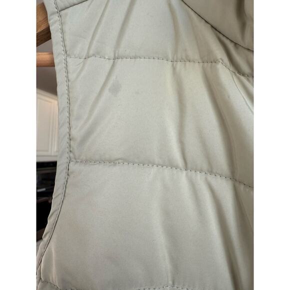 Lafayette 148 Quilted Puffer Vest Natural Khaki Color Size P - Picture 3 of 4